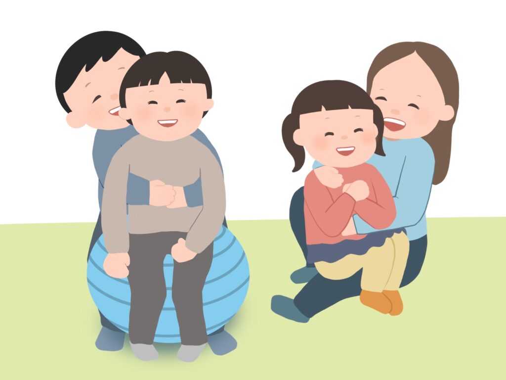 リハビリをする子どもたち